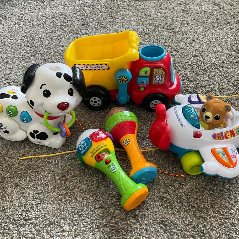 VTech & LeapFrog Interactive Learning Toy Bundle Puppy Dump Truck Airplane